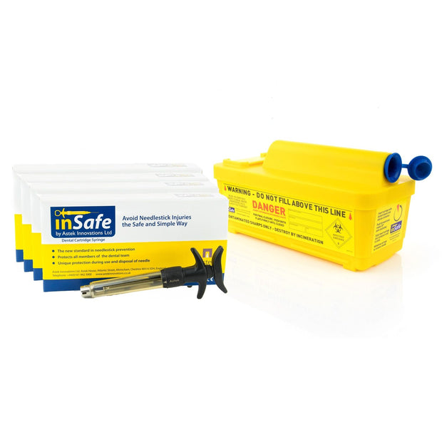 inSafe: 3 Syringe Surgery Kit - Self Aspirating Cartridge - Thumb Ring