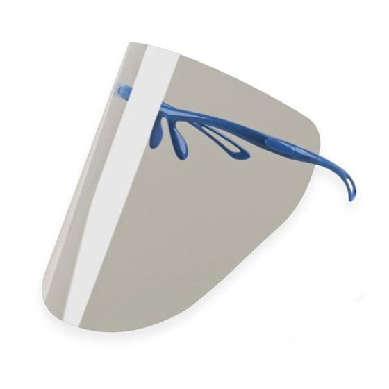 Pegasus Face Visors: Frame + 12 Visors - Blue