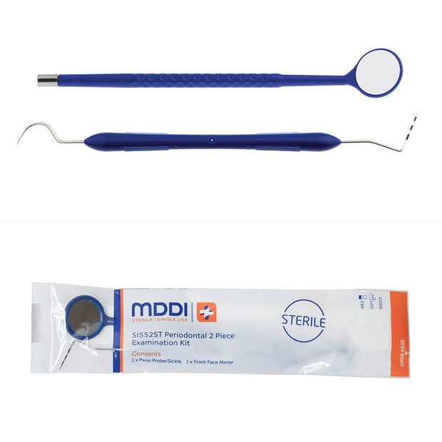 MDDI Periodontal 2 Piece Examination Kits With Perio Probe - 25 Kits