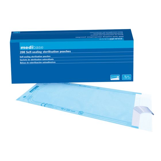 Medibase Sterilisation Pouches: 90 x 255mm (200)