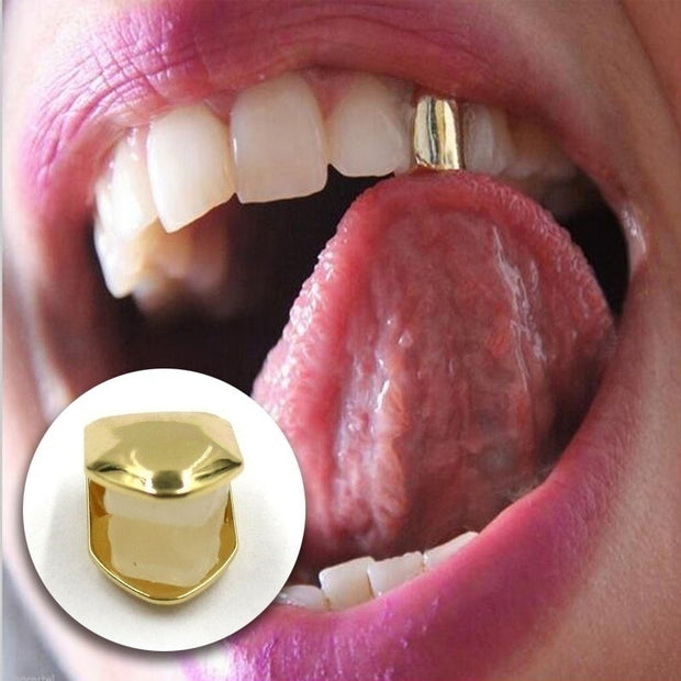 Gold Plated Hip Hop Single Tooth