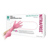 Ansell Micro-Touch NitraFree Pink Nitrile Gloves - XL - 1