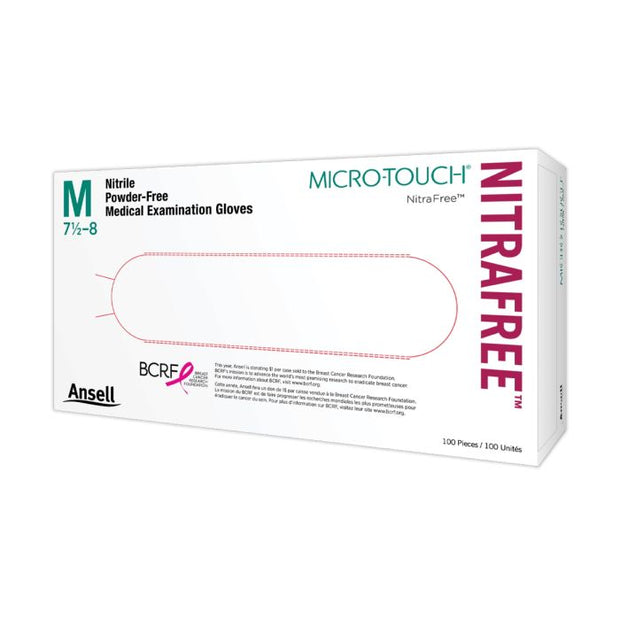 Ansell Micro-Touch NitraFree Pink Nitrile Gloves - XL - 0