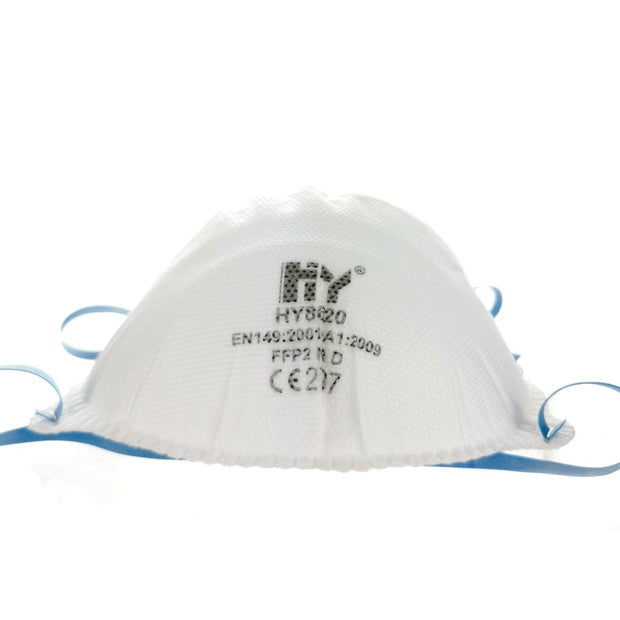 FFP2 White Moulded Respirators - Latex-Free Head Straps (20)