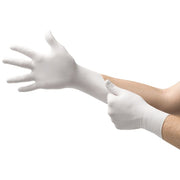 Ansell Micro-Touch White Nitrile Examination Gloves - Large - 4