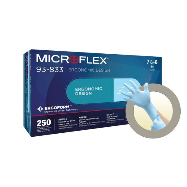 Ergoform Blue Nitrile Gloves - XL - 2