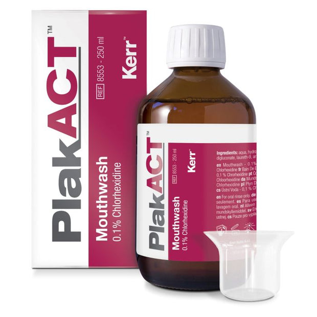 PlakACT Mouthwash: 0.1% Chlorhexidine - 250ml