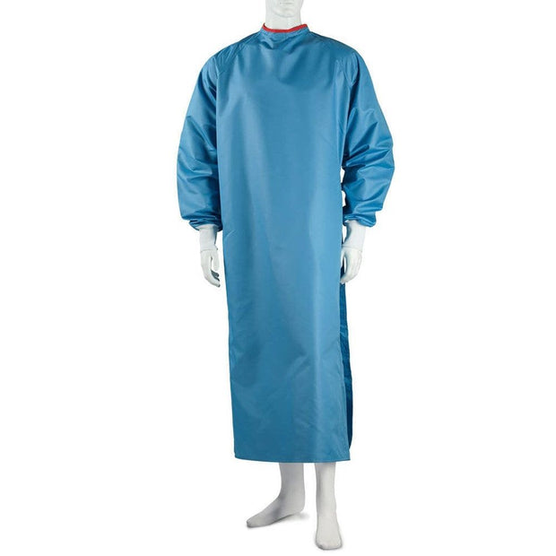 Pluritex Autoclavable Waterproof Blue Surgical Gown - Large