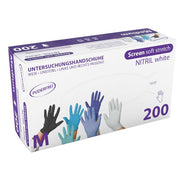 Screen Soft Stretch White Nitrile Gloves - L (200)