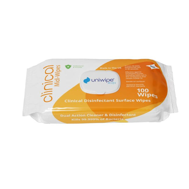 Uniwipe Midi Clinical Disinfectant Wipes (100)