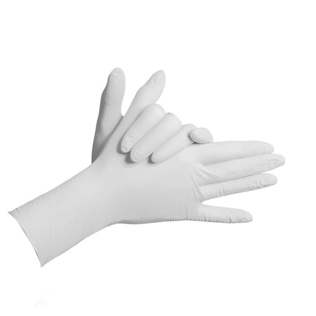 Medibase White Nitrile Powder Free Gloves - M (100)